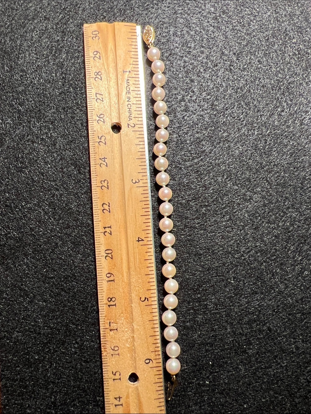 14k Gold & Pearl Bracelet - Picture 7 of 8